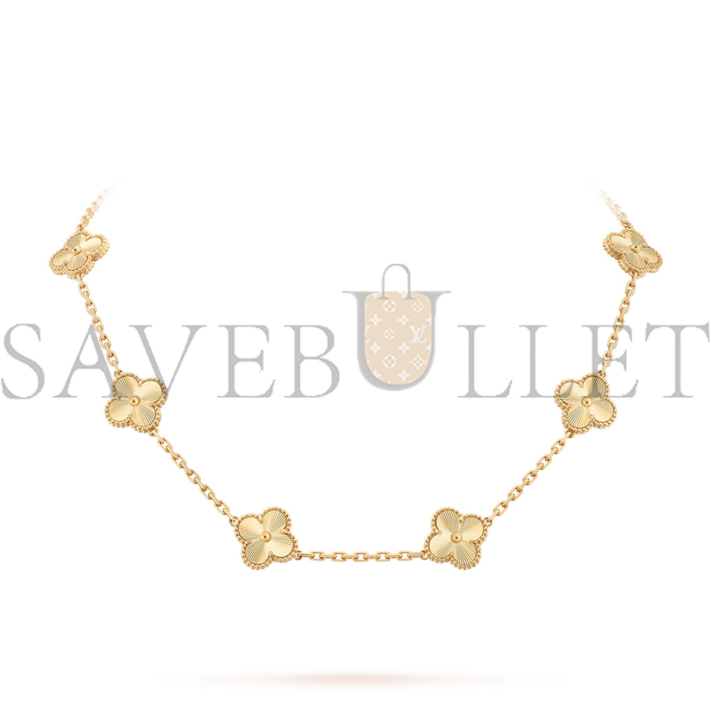 VAN CLEEF ARPELS VINTAGE ALHAMBRA NECKLACE, 10 MOTIFS - YELLOW GOLD  VCARP3JJ00
